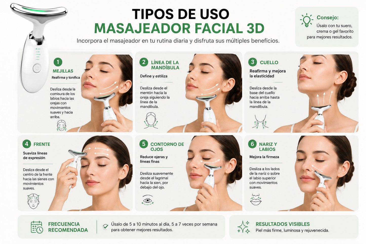 Masajeador para Papada con Luz