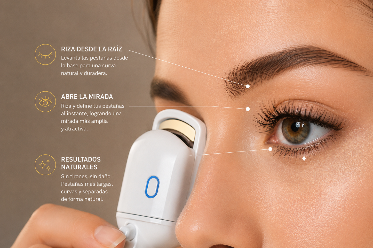 Rizador Eléctrico para Pestañas